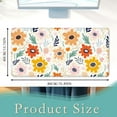 thumbnail image 3 of Large Colorful Flower Grass Leaves Gaming Keyboard Mat NonSlip Rubber Base, Big Extended Desk Mat Protector, Stitched Edges, Perfect for Home Office, 31.5x15.7 in, 3 of 6