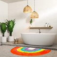 thumbnail image 5 of Alfombra de baño de arcoíris, alfombras de baño de arcoíris flocadas coloridas, alfombra de microfibra absorbente antideslizante, máquina de puerta delantera de baño, 5 of 5