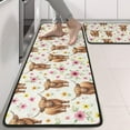 thumbnail image 2 of Kitchen Rugs Sets Of 2,White Highland Cow Flower Pattern Anti Fatigue Kitchen Mat Rugs Non Slip Washable,Decorative Kitchen Floor Mats for Kitchen,Sink,Laundry,17"x47"+17"x47", 2 of 5