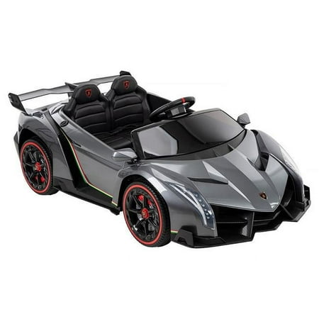 Huffy 17241 12V Lamborghini Veneno Ride on Car Toy for Kids, Gray - One Size
