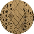 thumbnail image 1 of Ahgly Company Indoor Round Solid Brown Modern Area Rugs, 7' Round, 1 of 4