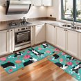 thumbnail image 3 of Kitchen Rugs Sets Of 2,Border Collie Dog and Flower Florals Anti Fatigue Kitchen Mat Rugs Non Slip Washable,Decorative Kitchen Floor Mats for Kitchen,Sink,Laundry,17"X47", 3 of 5