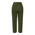 thumbnail image 5 of WILLBEST Pantalones Casuales de Mujer con Cintura Elástica y Bolsillos, Pantalones Casuales de Lino Cómodos para Uso Diario Chica, 5 of 5