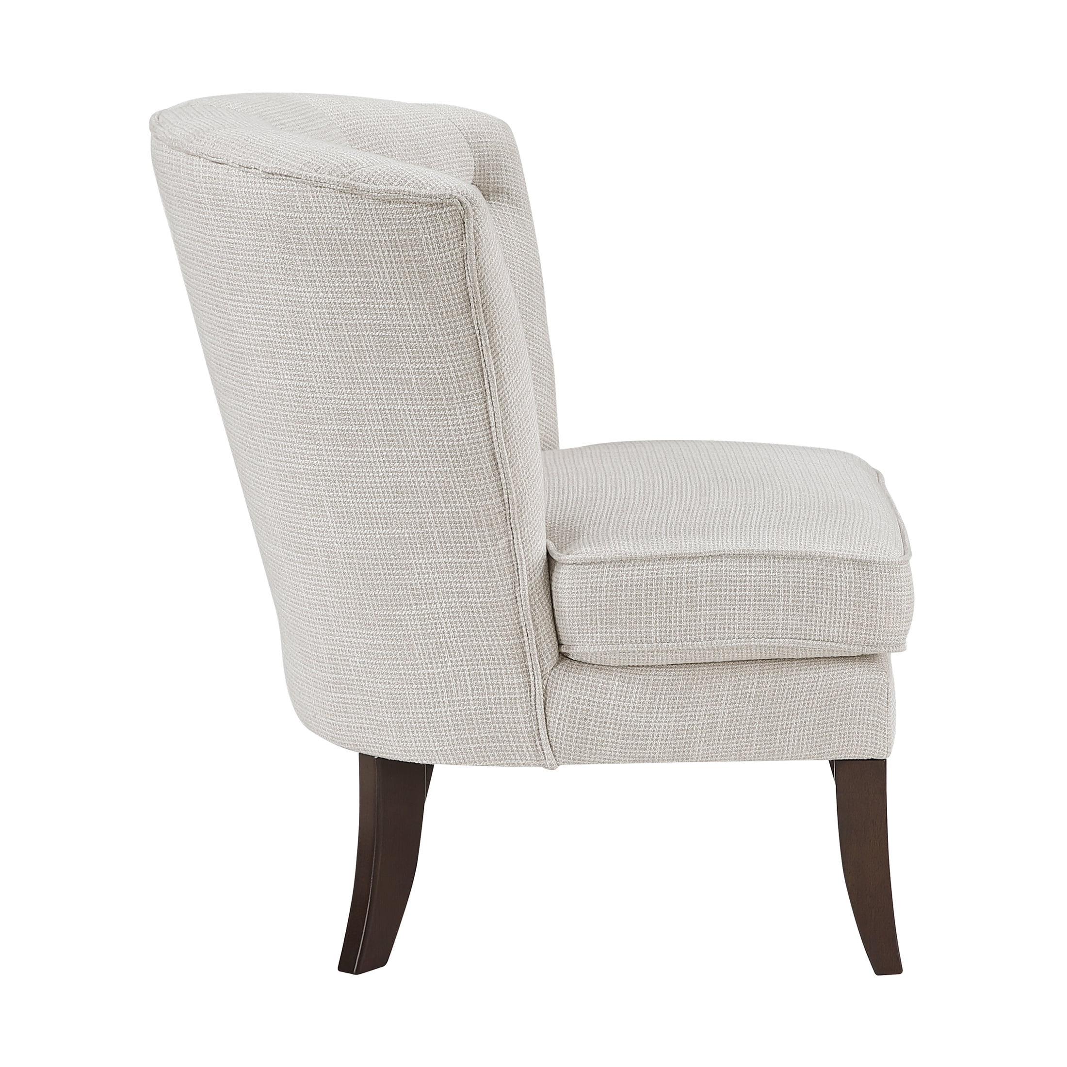 OakvillePark Crestbourne Textured Fabric Button Tufted Back Accent Chair, Beige