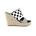 thumbnail image 3 of BLISSFUL STEP Women's Polka Dots Platform Espadrille Wedge Heels Sandals, 3 of 7