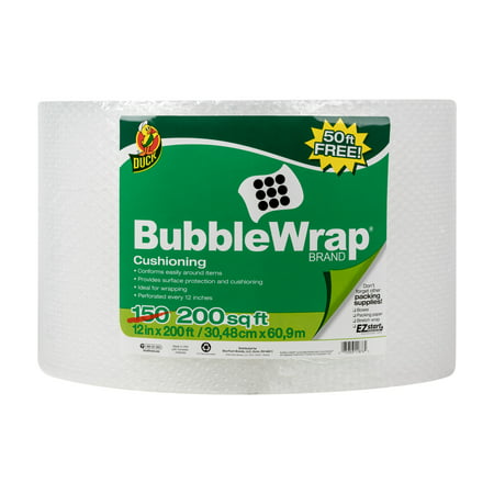 Duck Brand Original Bubble Wrap Cushioning 12 In. x 200 Ft., (Best Place To Get Bubble Wrap)