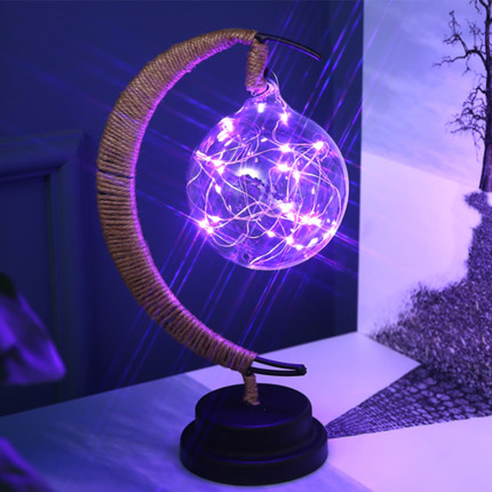 Thsue 2021 Enchanted Lunar Lamp, Magic Galaxy LED Lamp, Twinkling Tree  Enchanted Lunar Lamp, Kids Moon Night Light Halloween for Home Decorations