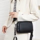 thumbnail image 1 of Bolso casual de cuero genuino para teléfono móvil para mujer con 2 correas (negro), 1 of 9