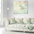 thumbnail image 2 of Designart Fantasy White Horse - Animal Throw Pillow - 16x16, 2 of 4