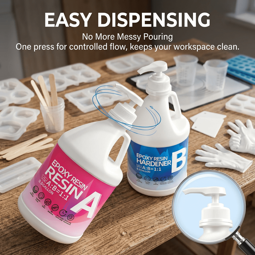 2gal Clear Epoxy Resin Kit - 2-Part Fast Cure Epoxy Adhesive, High Hardness, Bubble-Free, Anti-Yellowing, Self-Leveling. For Casting, Coating, Countertops, River Tables, Resin Molds, Art Cra
