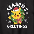 thumbnail image 3 of Pokémon - Pikachu Seasons Greetings - Youth Crewneck Fleece Sweatshirt, 3 of 5