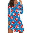 thumbnail image 1 of Gvmfive Christmas Women Long Sleeve Xmas Print A-line Dress, 1 of 4