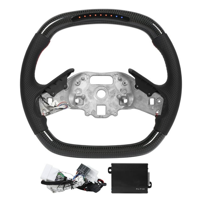 Steering Wheelfor Chevrolet,Carbon Fiber LED Shift LED Steering Wheel Carbon Fiber Steering Wheel Optimal Efficiency