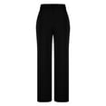 thumbnail image 4 of ITSAME Womens Straight Leg Pants, Comfy Loose High Waisted Relxed Fit Casual Work Office Trousers Black M, 4 of 4