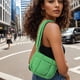 thumbnail image 1 of Bolso cuadrado pequeño de tela de nailon estilo Harano para mujer, bolso bandolera acolchado de color macarrón, bolso sencillo con rombos, 1 of 4
