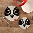 thumbnail image 2 of Coolnut Panda Eyes Pot Holder Set of 2, Heat Resistant Round Cotton Hot Pads Table Mats Trivets for Hot Dishes/Pot/Bowl/Teapot/Hot Pot Holders, 7"+ 9", 2 of 6