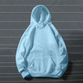 thumbnail image 5 of Women's Pullover Hoodies Fashion Solid Color Long Sleeve Fall Tops Crewneck Casual Sweatshirt Drawstring Comfy Tops with Pockets, 5 of 5