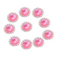 thumbnail image 2 of Botones de de imitación de de acrílico de 10 piezas de 18 mm para la fabricación de diademas de joyería de vestir Rosa caliente Sunnimix Botones de acrílico, 2 of 7