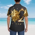 thumbnail image 4 of Sikiie 2025 Happy New Year 1 Print Men's Hawaiian Shirt, Summer Beach Button Pocket Short Sleeve T-Shirt,, 4 of 7