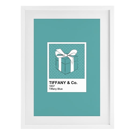 Stupell Industries Art Deco Classic Blue Jewelry Box White Framed Print Under Glass, 14 x 20, by Martina Pavlova