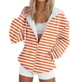 thumbnail image 1 of Women's Hooded Zippered Drawstring Waist Long Sleeved Comfortable Outdoor Sports Sweatshirt for Everyday Use, 1 of 4