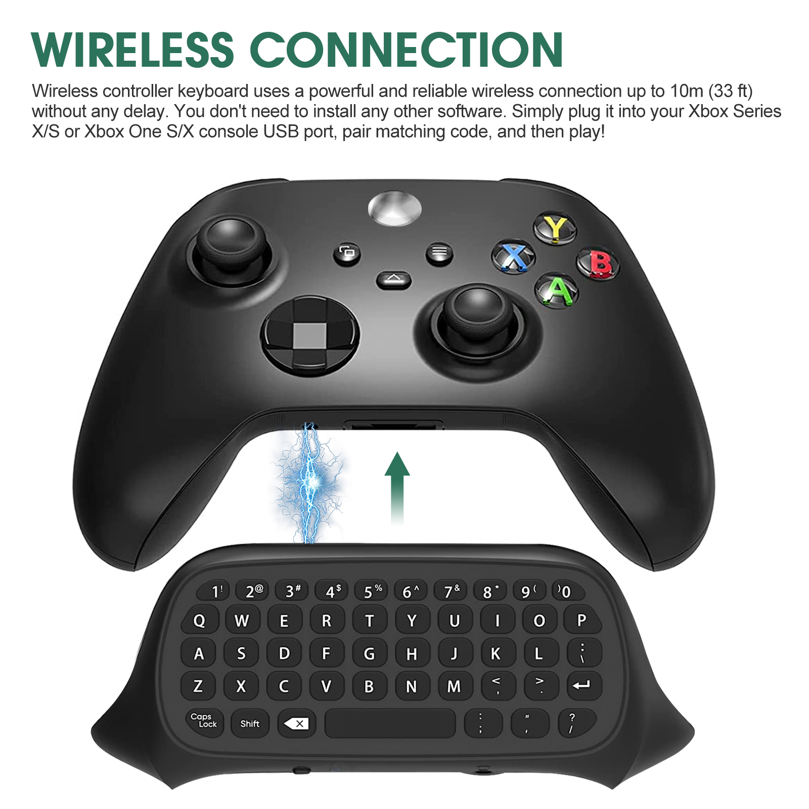 Keyboard for Xbox Series X S Controller, for Xbox One S Controller