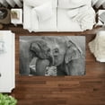 thumbnail image 3 of Elephant Baby Rug, Elephant Mom Rugs, Farmhouse Rug, Trendy Rug, Animal Rugs, 3D Printed Rug, Step Rug, Hallway Rug, Car Mat, Entry Rug, 1.7'x2.3' - 50x70 cm, 3 of 5