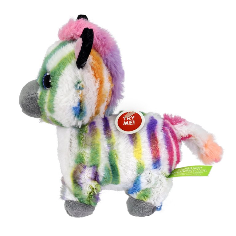 Kid Connection Miniature Electronic Walking Pet Rainbow Zebra with