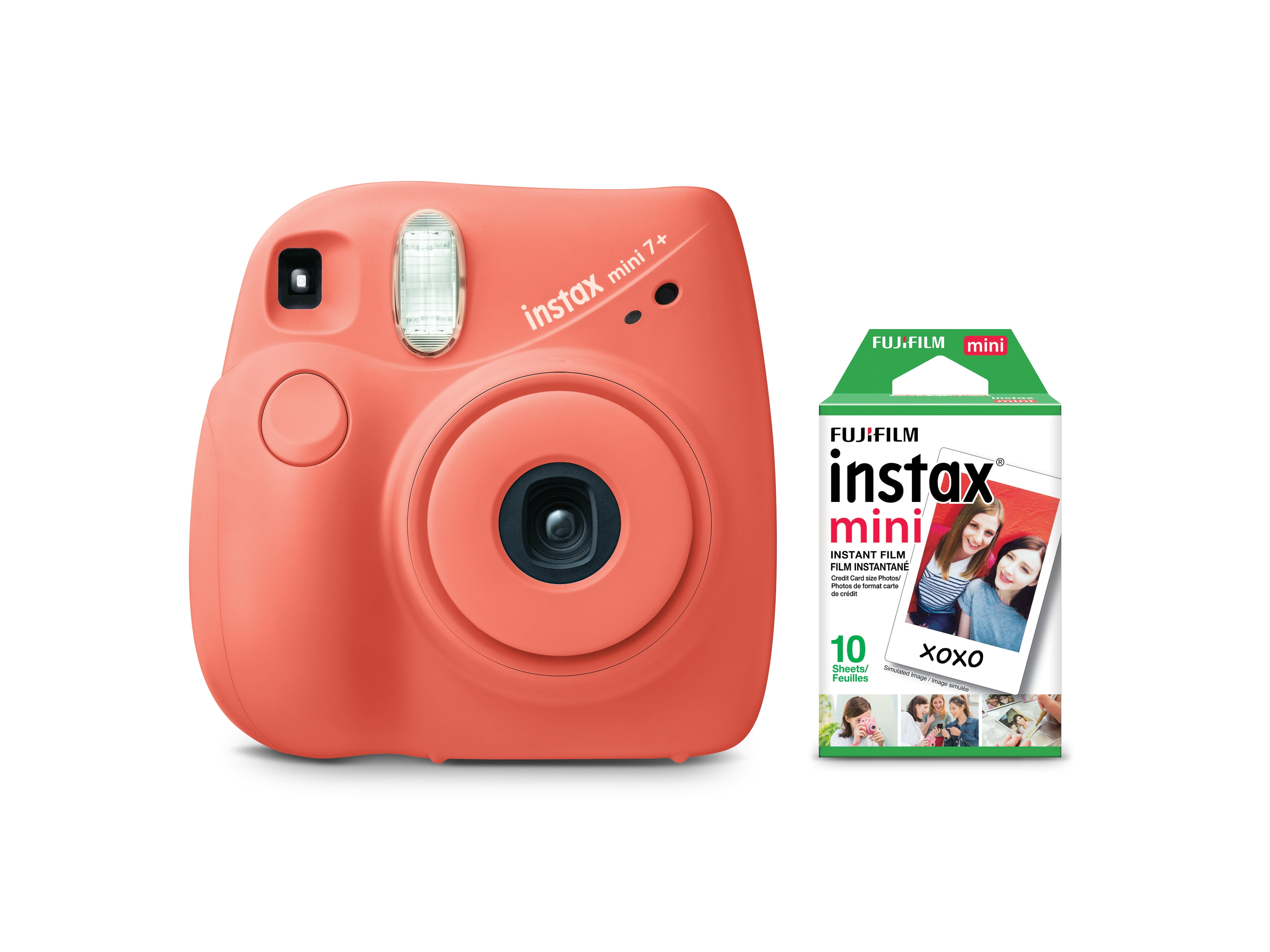 Fujifilm Instax Mini 7+ Camera - Coral - Walmart.com