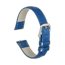 Uxcell Quick Release Leather Watch Band 16mm Embossed Pattern Leather Watch Strap Replacement for Men Women, Blue