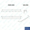 thumbnail image 7 of 72 in. Wall-Mounted Stainless Steel Single-Line Pot Rack, 7 of 7
