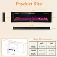 thumbnail image 3 of Costway 68" Ultra-Thin Electric Fireplace Recessed Wall Mounted W/Crystal Log Decoration, 3 of 10