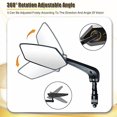 thumbnail image 2 of Handlebar Bike Mirror,HD Blast-Resistant,Adjustable Rotatable Rearview Bicycle Mirror (2PCS) (Fan), 2 of 6