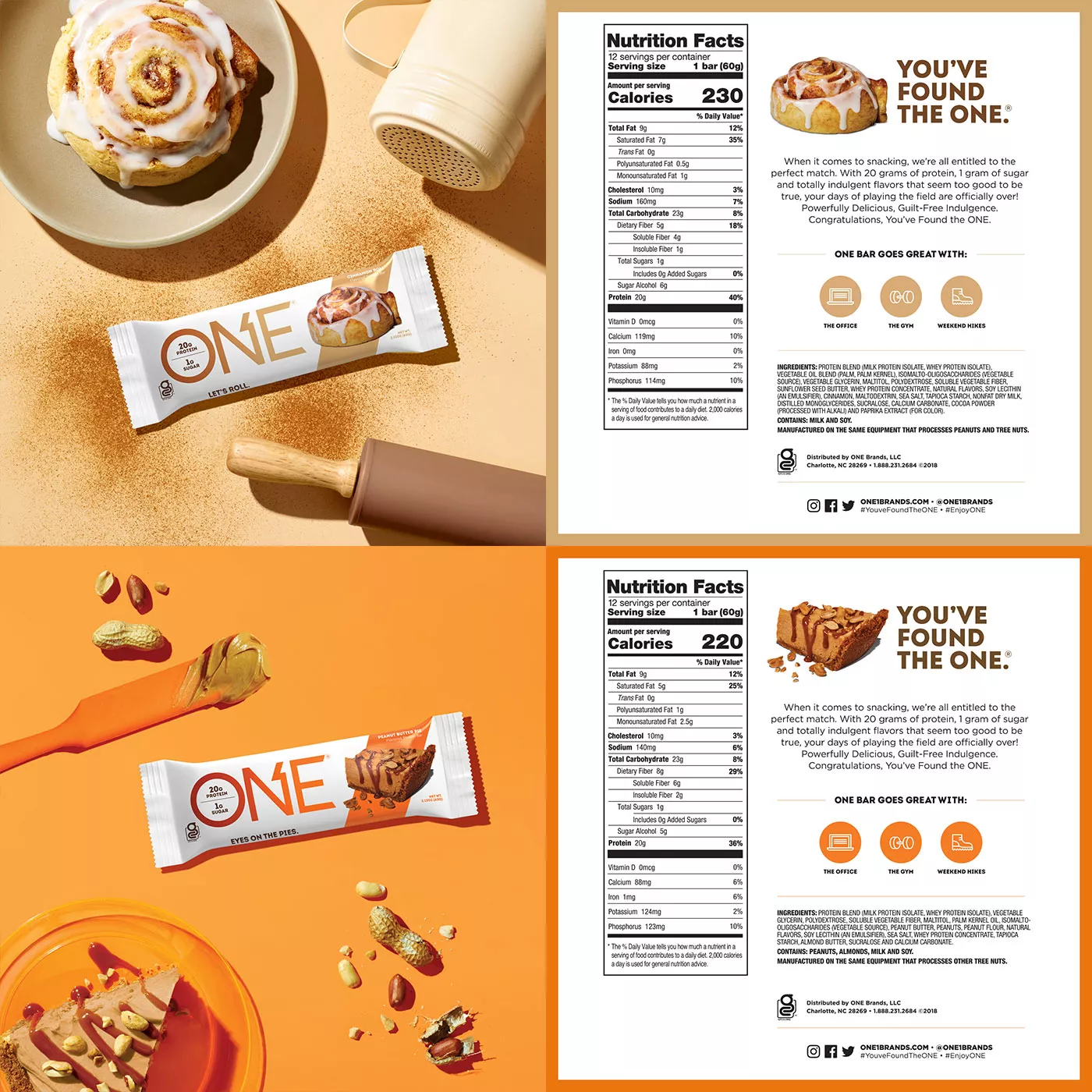 One Protein Bars, Variety Pack Sampler, Gluten Free 20g Protein and Only 1g Sugar, 2.12 oz Bars (10 Pack)