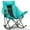 BLACK WITH GREEN, variant on Hersunpl  Oversized Rocking Camping Chair - 400lbs Capacity, 600D Fabric, Foldable Outdoor Chair with Cup Holder & Headrest for Camping, Beach, Backyard