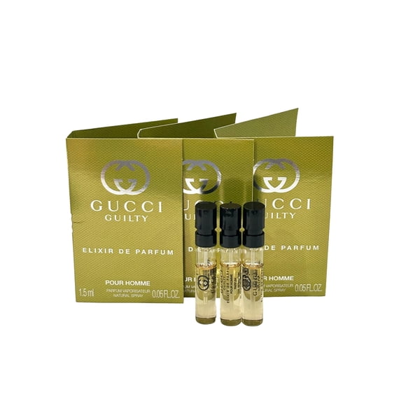 Muestra de Elixir de Perfume Gucci GUILTY MEN 1,5 ml juego de 3