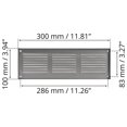 thumbnail image 3 of Funda de rejilla Air Cover Ozo Brothers, metal gris, 30 x 10 cm, 3 of 7