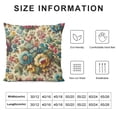 thumbnail image 5 of COMIO  Farmhouse Hydrangea Throw Pillowcase with White Tassel, European Delicate Jacquard Square Cushion Case Cover for Bedroom Couch, Red, 5 of 5