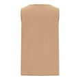 thumbnail image 5 of Fartey Women's Cotton Linen Tank Tops Fashion Raw Edge V Neck Tanks Summer Sleeveless Shirts Loose BreathableSolid Color Casual Camisoles Khaki S, 5 of 7