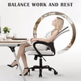 thumbnail image 6 of YRLLENSDAN Mesh Office Chair, Home Office Desk Chairs with Wheels and Arms Computer Chair Adjustable Rolling Swivel Chair for Adults, White, 6 of 7