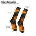 thumbnail image 2 of Knee High Socks for Men and Women, Halloween Flame Pumpkin Skeleton Knight A Althletic Compression Socks, Support Long Tube Socks for Outdoor Sport, Calf Socks, High Stockings for Women Men, 2 of 7