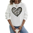 thumbnail image 3 of Women's Valentine's Day Shirts Top Long Sleeve Shirts for Women Fashion Valentine's Day Printed Blouses Casual Crew Neck Pullover Tops, 3 of 8