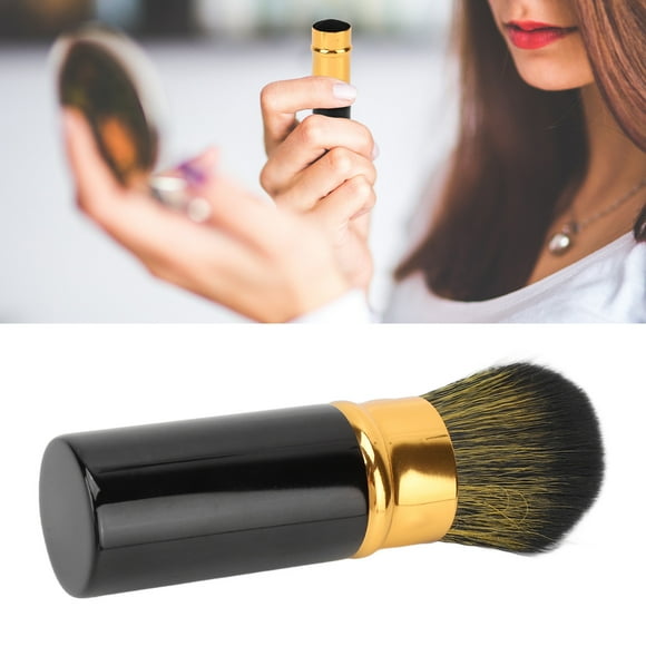 Brocha retráctil para base kabuki, fuerte Agarre de Polvo, Diseño Portátil para Polvos sueltos, Colorete y Viajes