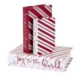 thumbnail image 1 of Imax 80322-3 Christmas Candy Strip Book Boxes, Red - Set of 3, 1 of 1