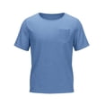 thumbnail image 4 of Abomasnow Men's Big and Tall Denim T-Shirts Short Sleeve Crewneck Vintage Washed Basic Loose Oversized Tees, 4 of 7