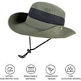 thumbnail image 3 of VONTER Unisex Wide Brim Sun Hat,Outdoor UPF 50+ Waterproof Boonie Hat Summer UV Protection Sun Caps Camping Hiking Fishing Hunting Boating Safari Cap for Men and Women - Army green, 3 of 6