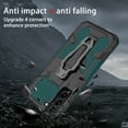 thumbnail image 7 of Dteck Samsung Galaxy S22 Plus Case, Kickstand Military Grade Hard Plastic Hybrid Rugged Heavy Duty Anti-Fall Bumper Phone Cover with Belt Clip for Samsung S22+ Case,Darkgreen, 7 of 7
