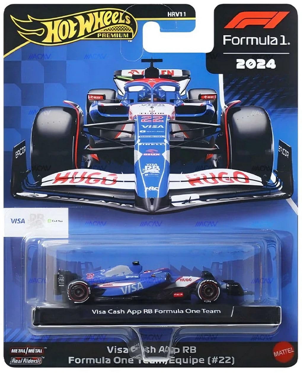 Hot Wheels Formula 1 2024 Die-Cast Racing Cars Set of 6, McLaren, Mercedes-AMG Petronas, Red Bull Racing, Visa Cash App RB Teams HRV11-956H
