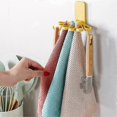 thumbnail image 5 of Wall-Mounted Kitchen Rack with Hooks for Towels Spatulas and More No Drilling Required Flower Design Storage Solution, 5 of 5