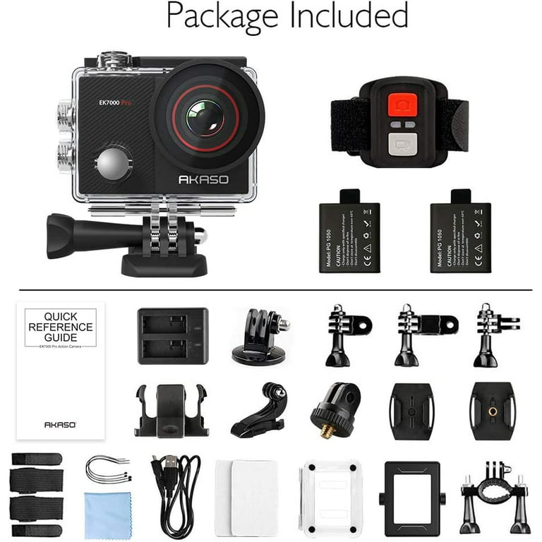  AKASO EK7000 Pro Action Camera with Bungee Kit : Electronics